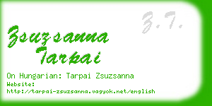 zsuzsanna tarpai business card